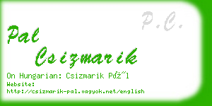 pal csizmarik business card